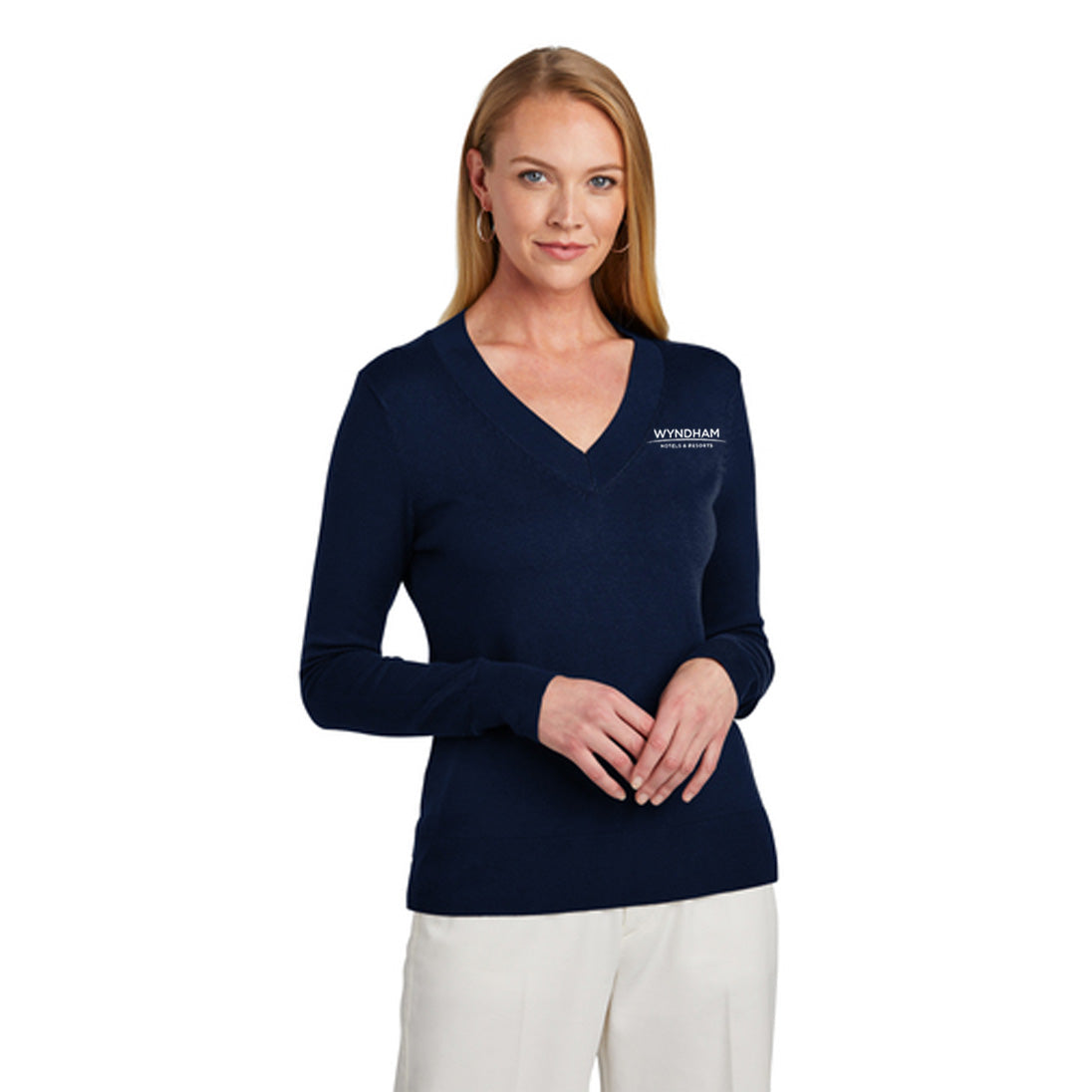 Brooks Brothers® Women’s Cotton Stretch V-Neck Sweater